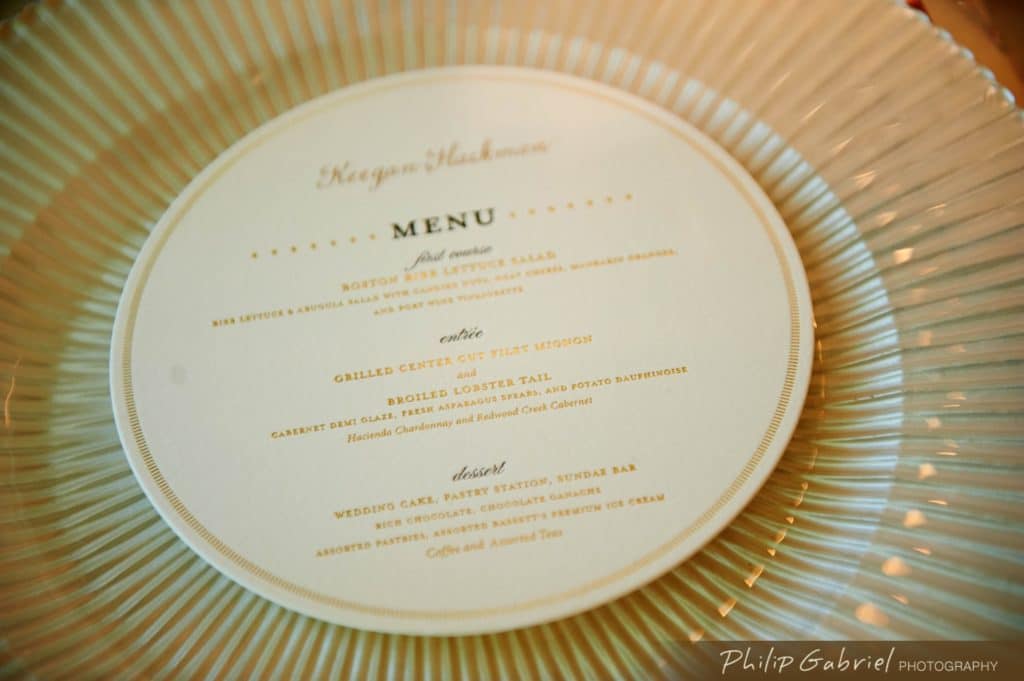 place card and menu combination
