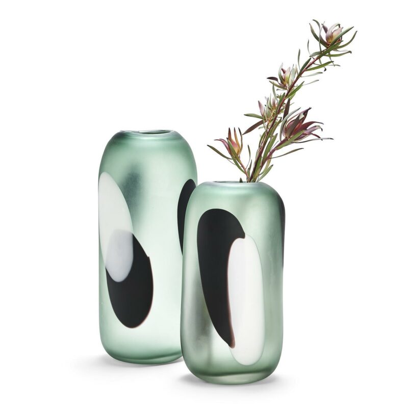 Set of Two Mondrian Vases