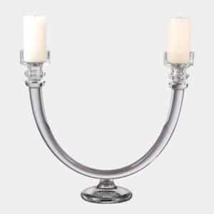 Two Light Glass Tube Candelabra