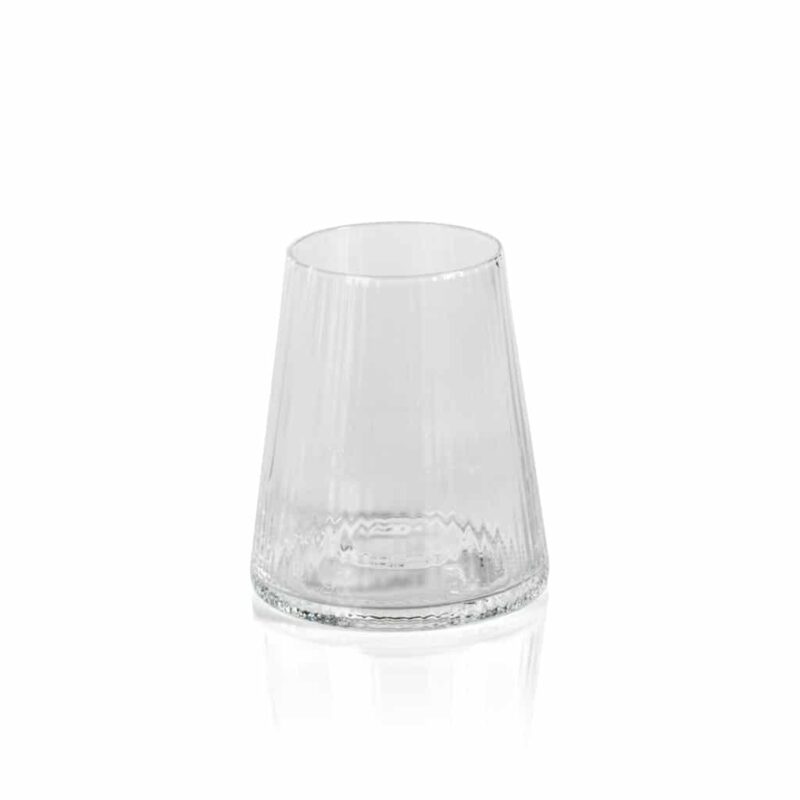 fluted textured all purpose drinking glass