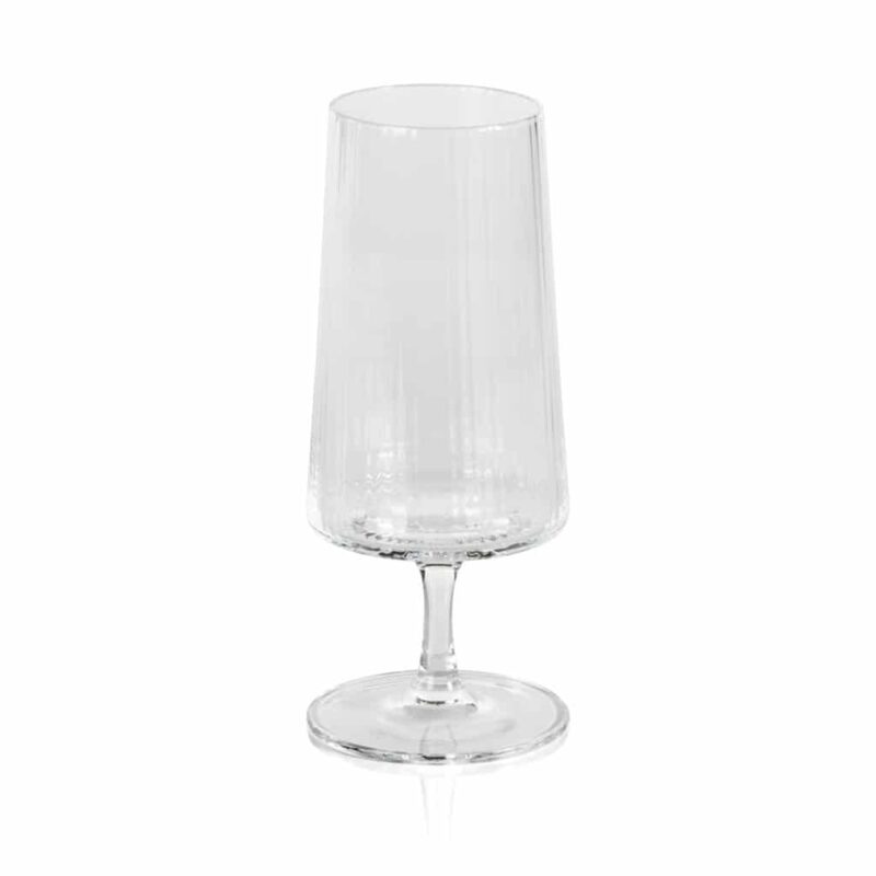 fluted textured cocktail glass with stem
