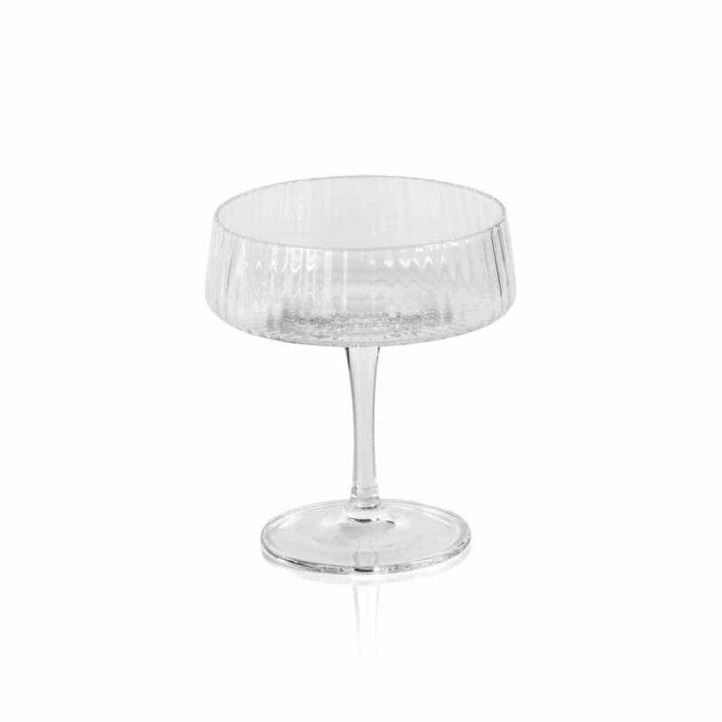 fluted textured martini or coupe glass