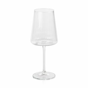 fluted textured wine glass