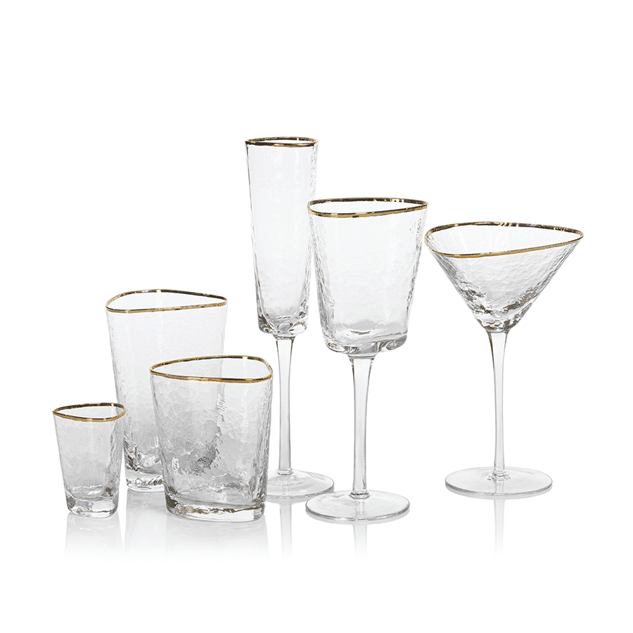 Martini Glass | Gold Leopard - Set of 4