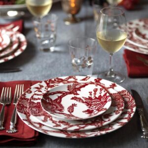 Arcadia Crimson Rimmed Dinner Plate - Image 2