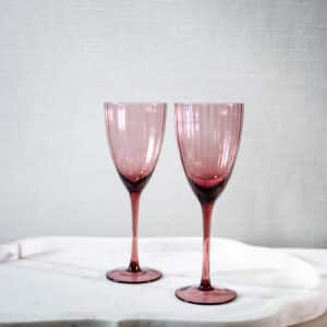 White Wine Glasses | Optic Deep Rose | Set of 2 - Image 3