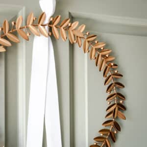 Metal Leaf & Berry Wreath | Gold - Image 3