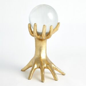 Hands on Sphere Holder Gold Leaf | Small - Image 3