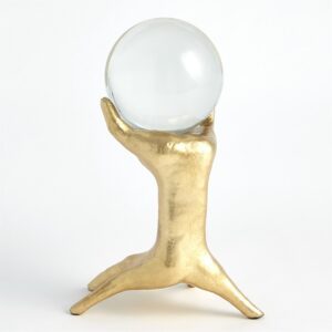 Hands on Sphere Holder Gold Leaf | Small - Image 2