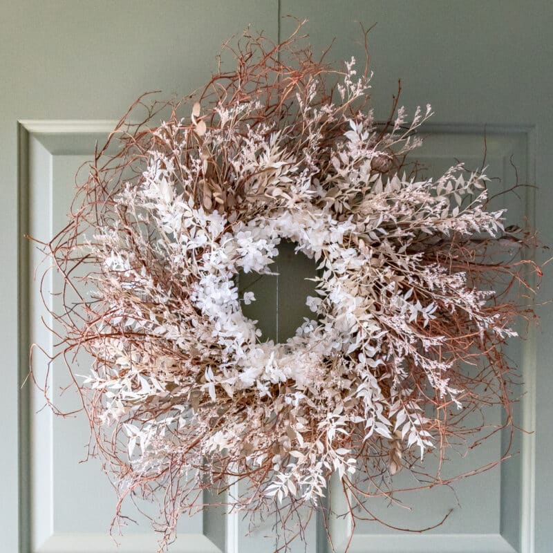 Layered Neutral Birch Wreath | Dried