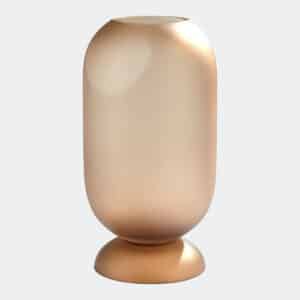 matte tobacco glass footed vase