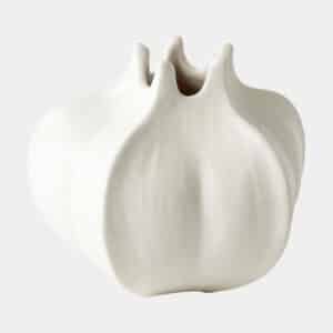 Matte White Ceramic Star Fruit Vase