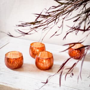 orange autumn votive